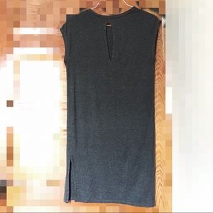 Short Knitted Slit Shirt Dress